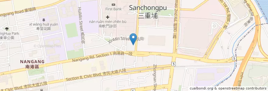Mapa de ubicacion de 拿坡里披薩 en 臺灣, 新北市, 臺北市, 南港區.