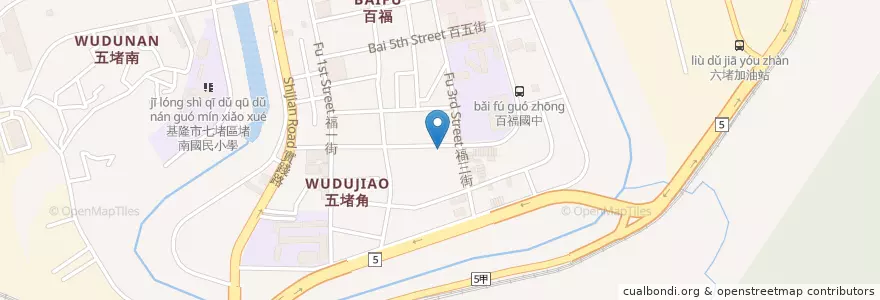 Mapa de ubicacion de 悟饕池上飯包 en Taiwan, 臺灣省, 基隆市, 七堵區.