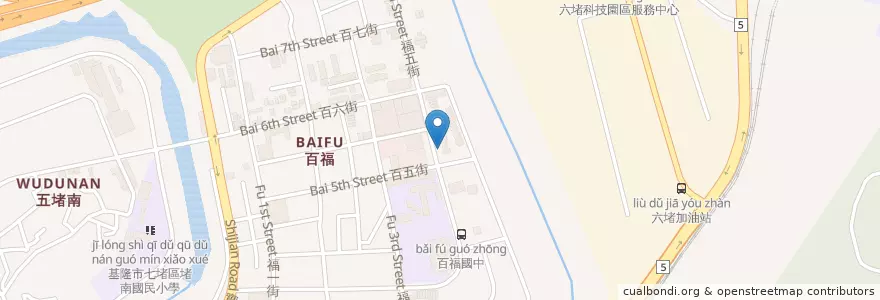 Mapa de ubicacion de 原味真鍋 en تایوان, 臺灣省, 基隆市, 七堵區.