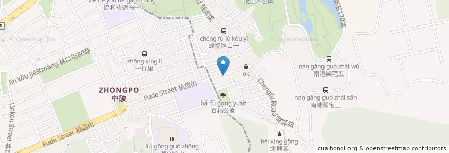 Mapa de ubicacion de 美式早餐屋 en 台湾, 新北市, 台北市, 南港区.
