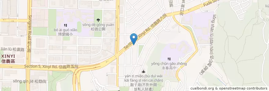 Mapa de ubicacion de 美好時光Bistro en Taiwan, 新北市, Taipé, 信義區.