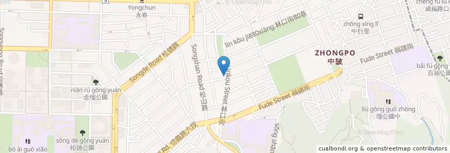 Mapa de ubicacion de 珍香鍋貼水餃專賣店 en 台湾, 新北市, 台北市, 信義区.