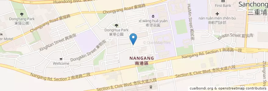 Mapa de ubicacion de 南港傳統大腸圈 en Taiwan, Nuova Taipei, Taipei, Distretto Di Nangang.