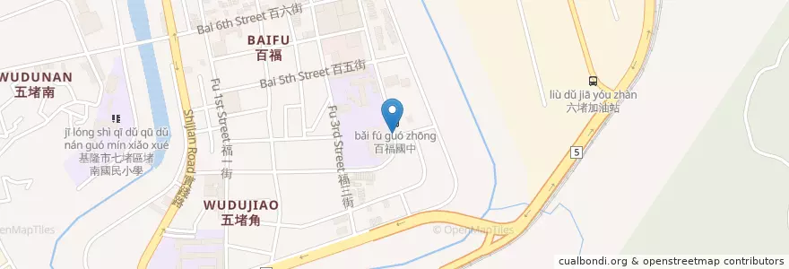 Mapa de ubicacion de 金饌麵線 en تايوان, مقاطعة تايوان, كي لنغ, 七堵區.