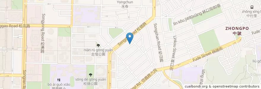 Mapa de ubicacion de 玫瑰木42號 en Tayvan, 新北市, Taipei, 信義區.