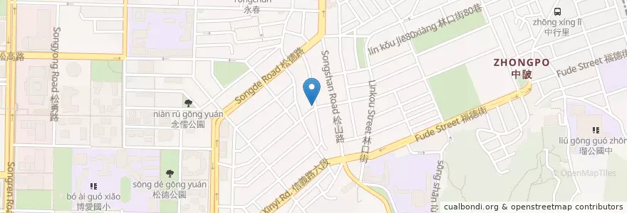 Mapa de ubicacion de 炒翻天小吃 en 台湾, 新北市, 台北市, 信義区.
