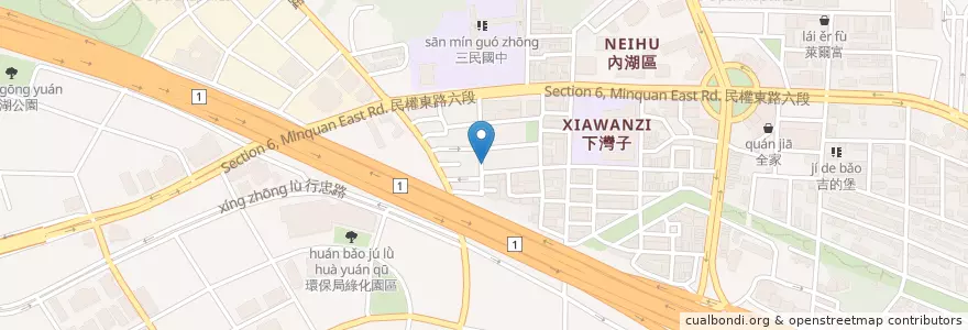 Mapa de ubicacion de 松哥餐飲店 en Taiwan, New Taipei, Taipei, Neihu District.