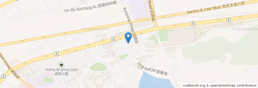 Mapa de ubicacion de 昆陽滷肉飯 en 臺灣, 新北市, 臺北市, 南港區.