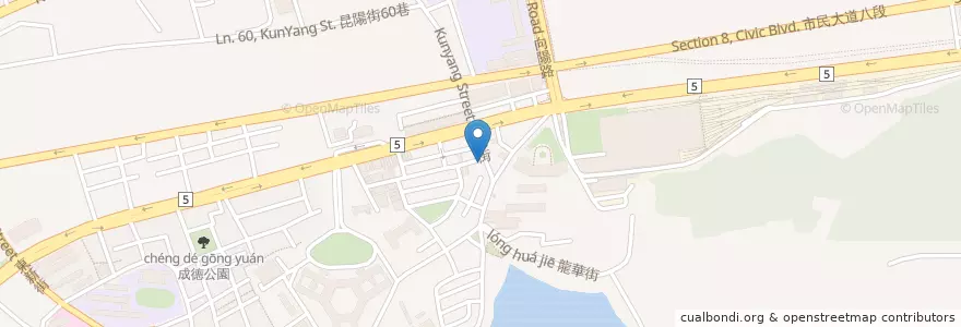 Mapa de ubicacion de 昆陽快餐 en Taiwan, 新北市, Taipei, 南港區.