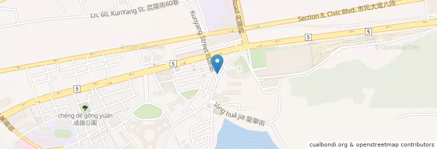 Mapa de ubicacion de 昆陽包子饅頭店 en تايوان, تايبيه الجديدة, تايبيه, 南港區.