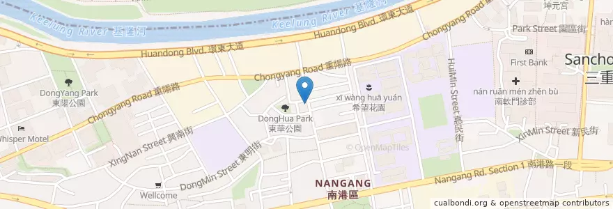 Mapa de ubicacion de 奇味蕃茄牛肉麵 en 臺灣, 新北市, 臺北市, 南港區.