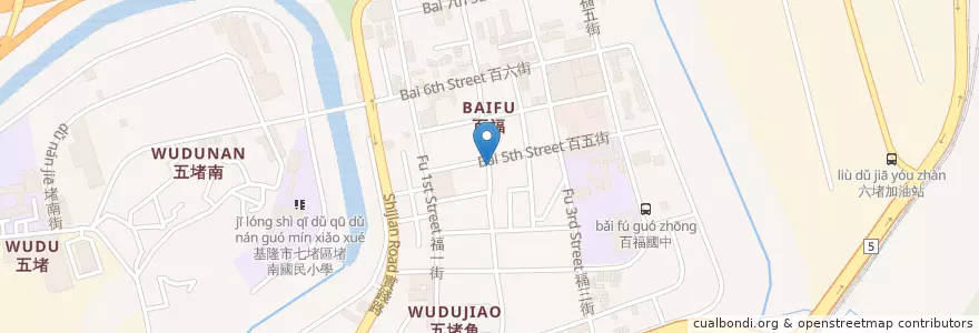 Mapa de ubicacion de 咕咕饞麵線 en Taïwan, Province De Taïwan, 基隆市, 七堵區.