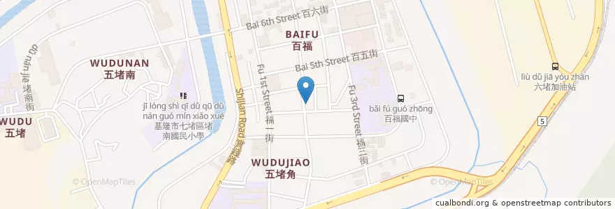 Mapa de ubicacion de 和美素食 en 台湾, 台湾省, 基隆市, 七堵区.