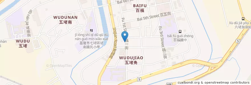 Mapa de ubicacion de 呷堡堡早餐店 en Taiwan, Provincia Di Taiwan, 基隆市, Distretto Di Cidu.