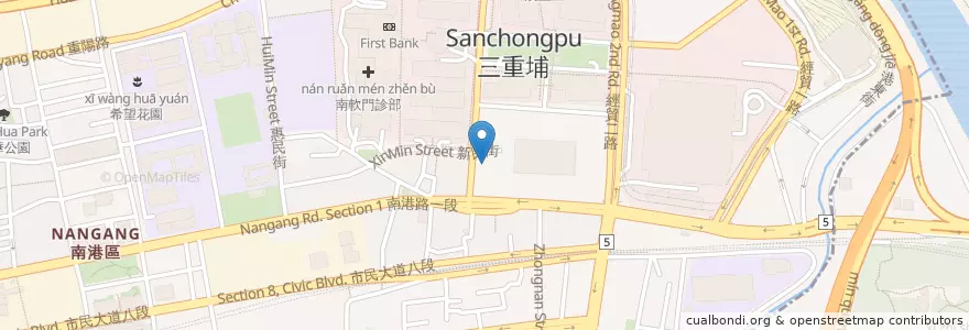 Mapa de ubicacion de 呷粗飽便當店 en Тайвань, Новый Тайбэй, Тайбэй, 南港區.