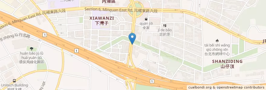 Mapa de ubicacion de 味亦美 en 臺灣, 新北市, 臺北市, 內湖區.