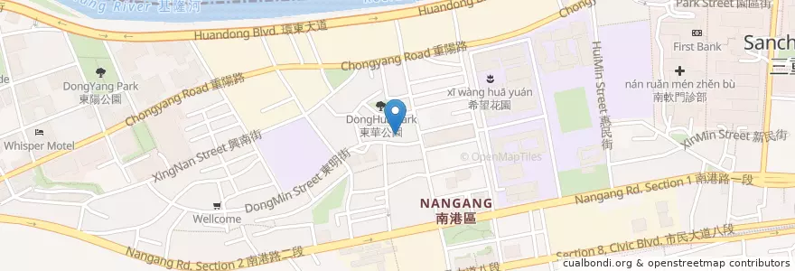 Mapa de ubicacion de 阿龍小吃店 en Taiwan, Neu-Taipeh, Taipeh, Nangang.