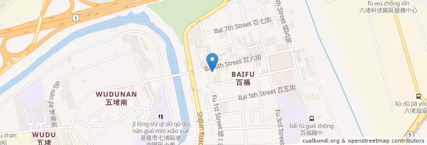 Mapa de ubicacion de 阿香麵店 en 台湾, 台湾省, 基隆市, 七堵区.