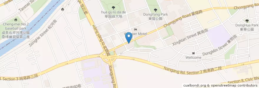 Mapa de ubicacion de 阿城鵝肉 en 台湾, 新北市, 台北市, 南港区.