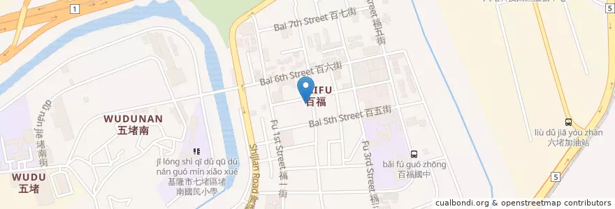 Mapa de ubicacion de 阿俊無刺虱目魚 en Taiwan, 臺灣省, 基隆市, 七堵區.