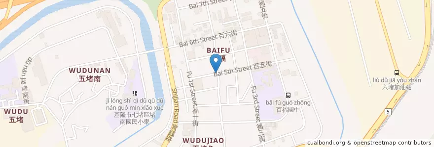 Mapa de ubicacion de 阿市麵攤 en تايوان, مقاطعة تايوان, كي لنغ, 七堵區.