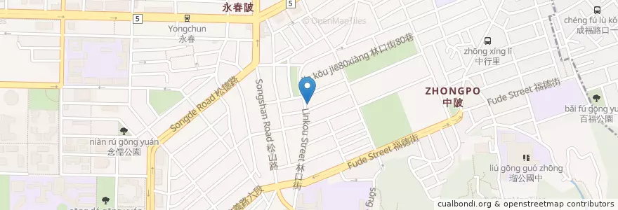 Mapa de ubicacion de 阿三食堂 en 台湾, 新北市, 台北市, 信義区.
