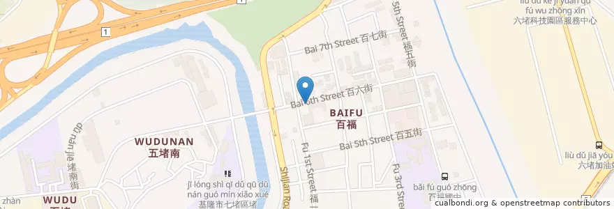 Mapa de ubicacion de 芳鄰熱炒海鮮店 en 타이완, 타이완성, 지룽 시, 치두 구.