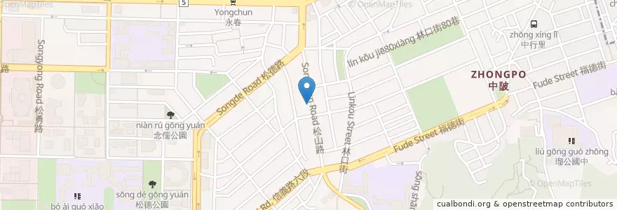 Mapa de ubicacion de 初飽滷大腸麵線甜不辣 en 臺灣, 新北市, 臺北市, 信義區.