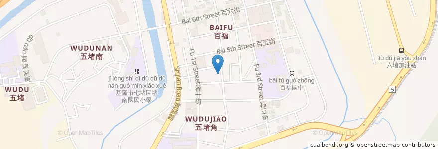 Mapa de ubicacion de 初飽食堂 en 臺灣, 臺灣省, 基隆市, 七堵區.