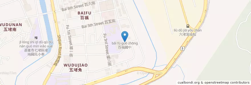 Mapa de ubicacion de 初舍早午餐 en تايوان, مقاطعة تايوان, كي لنغ, 七堵區.