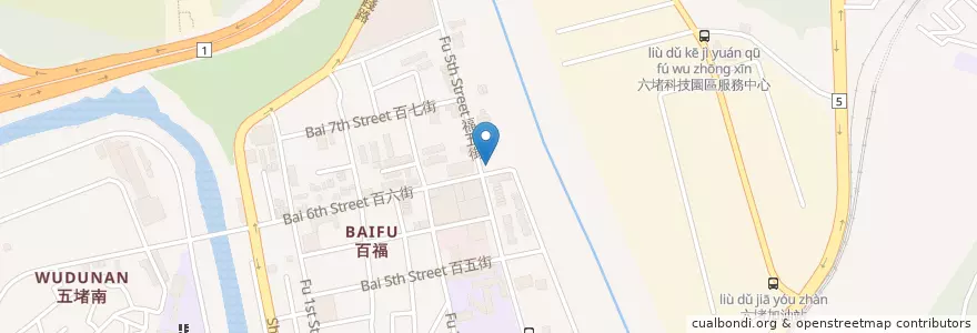 Mapa de ubicacion de 百福(博)藥膳排骨·當歸土虱 en Taiwan, Taiwan, 基隆市, 七堵區.