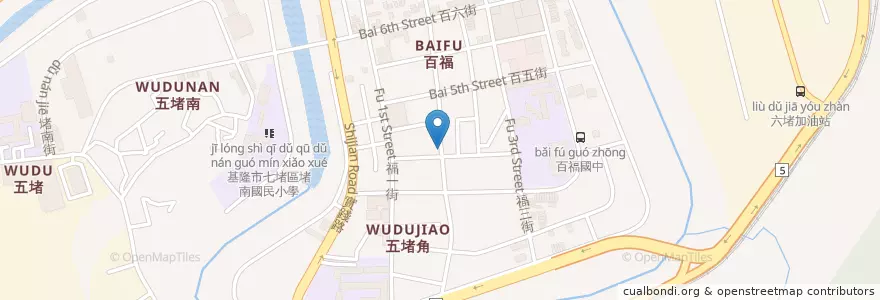 Mapa de ubicacion de 多來家早餐店 en 臺灣, 臺灣省, 基隆市, 七堵區.