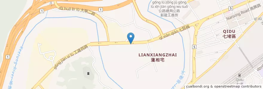 Mapa de ubicacion de 全家福海鮮餐廳 en تايوان, مقاطعة تايوان, كي لنغ, 七堵區.