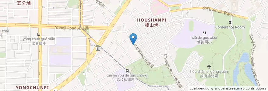 Mapa de ubicacion de 白氏 魷魚鹹酥雞 en 臺灣, 新北市, 臺北市.