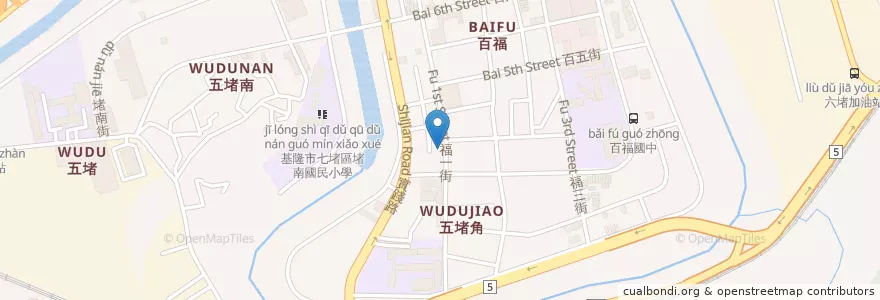 Mapa de ubicacion de 玉米粉湯&台南溫體牛 en 臺灣, 臺灣省, 基隆市, 七堵區.