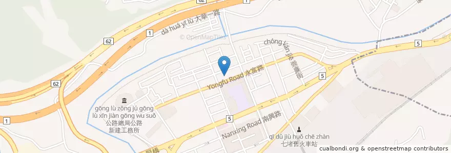 Mapa de ubicacion de 永富鹹酥雞 en تایوان, 臺灣省, 基隆市, 七堵區.
