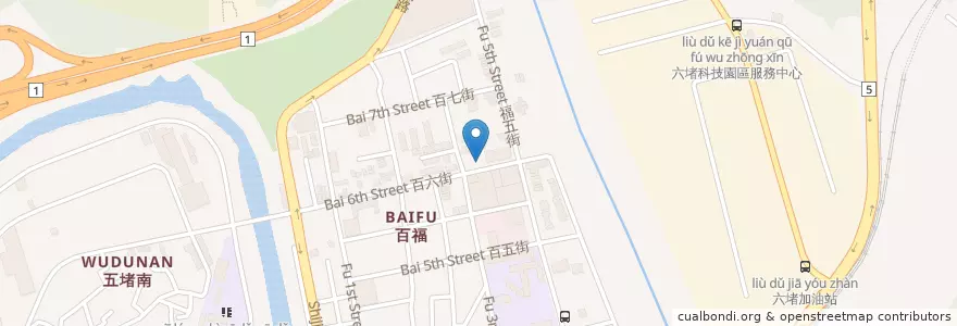 Mapa de ubicacion de 四千金早午餐 en 台湾, 台湾省, 基隆市, 七堵区.