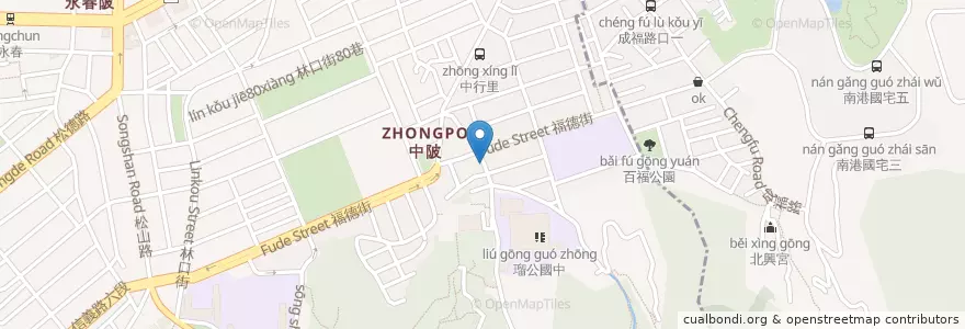 Mapa de ubicacion de 台中脆皮臭豆腐 en Тайвань, Новый Тайбэй, Тайбэй, 信義區.
