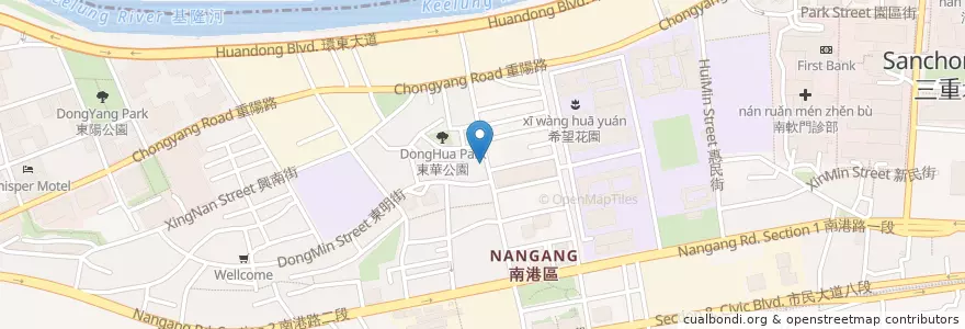 Mapa de ubicacion de 兄弟鹽酥雞 en 타이완, 신베이 시, 타이베이시, 난강 구.
