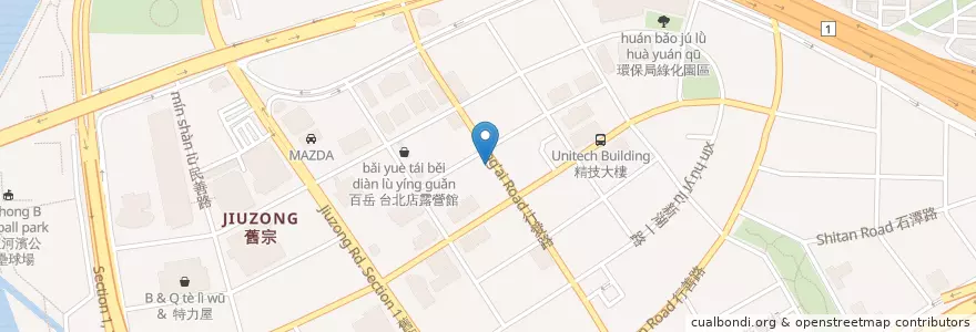 Mapa de ubicacion de 王爸食堂 en تایوان, 新北市, تایپه, 內湖區.