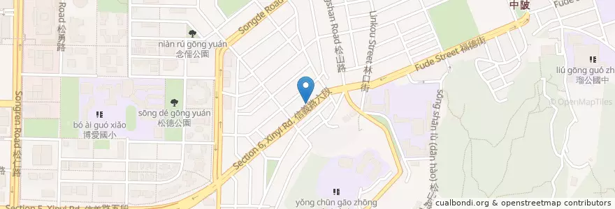Mapa de ubicacion de 巨人新鐵板燒料理 en Taiwan, 新北市, Taipé, 信義區.