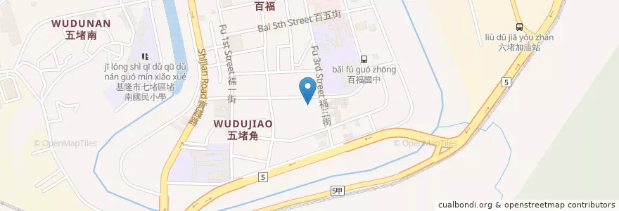 Mapa de ubicacion de 太祖魷魚羹 en Taiwán, Provincia De Taiwán, 基隆市, 七堵區.