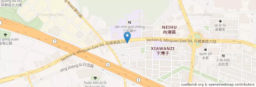 Mapa de ubicacion de 太祖魷魚羮店 en Taiwán, Nuevo Taipéi, Taipéi, 內湖區.
