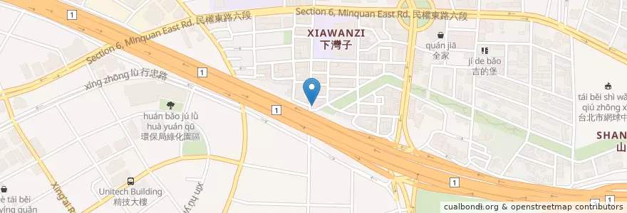 Mapa de ubicacion de 內湖翌莊薑母鴨 en تایوان, 新北市, تایپه, 內湖區.