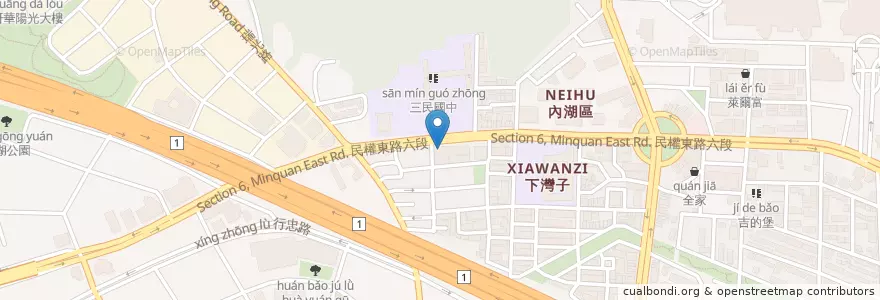 Mapa de ubicacion de 五祿米糕排骨酥 en تايوان, تايبيه الجديدة, تايبيه, 內湖區.