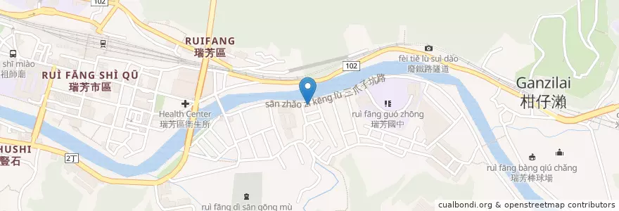 Mapa de ubicacion de 中華早點 en 臺灣, 新北市, 瑞芳區.