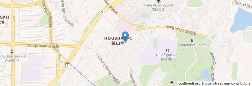 Mapa de ubicacion de 山東大滷麵 en Taiwan, 新北市, Taipé, 南港區.