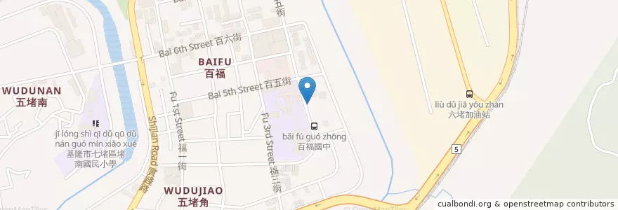 Mapa de ubicacion de 小廚屋牛排 en Taiwan, Provincia Di Taiwan, 基隆市, Distretto Di Cidu.