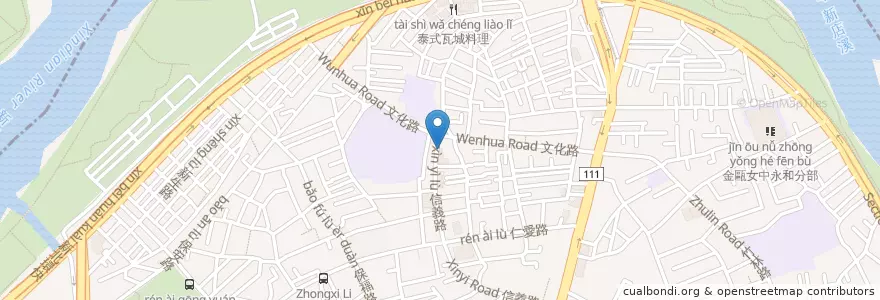 Mapa de ubicacion de 大衛廚房 en Taiwan, 新北市, 永和區.