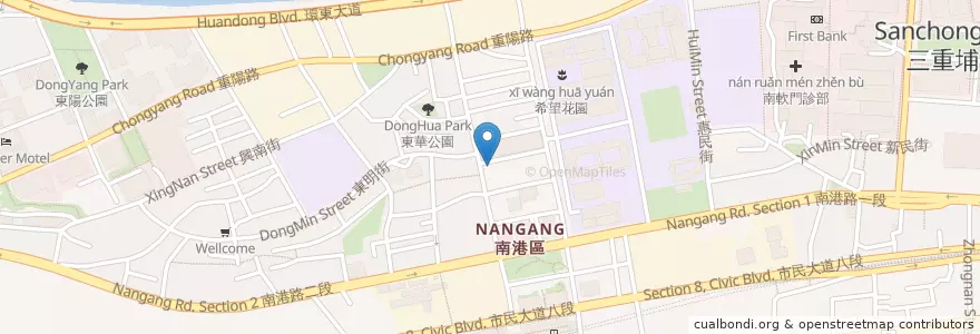 Mapa de ubicacion de 大群牛肉麵 en تايوان, تايبيه الجديدة, تايبيه, 南港區.